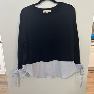 Loft Knit Blouse with shirttails and Cuffs